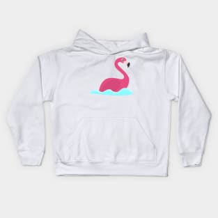 swimming flamingo Kids Hoodie